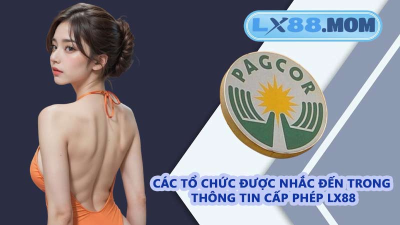 Các tổ chức được nhắc đến trong thông tin cấp phép LX88
